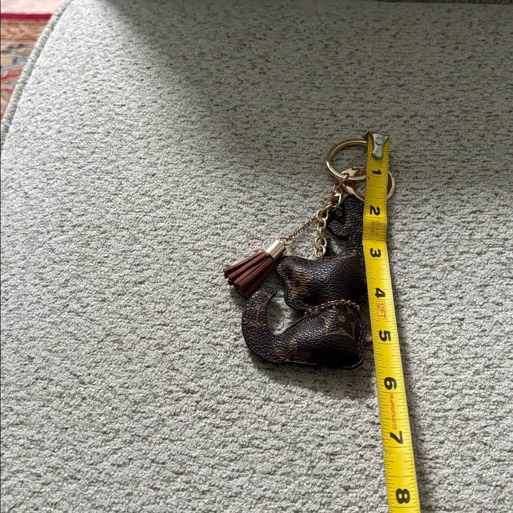 Brown and Gold Keychain with Tassel - Picture 7 of 7